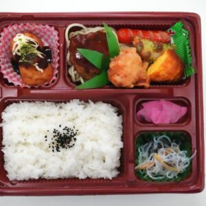【食彩館】ハンバーグ＆ミニから揚げ弁当
